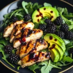 Blackberry Basil Grilled Chicken Salad