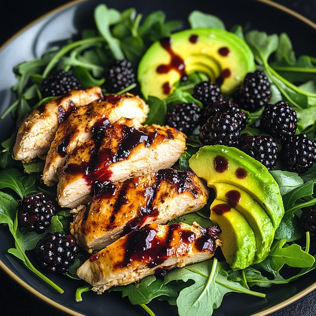 Blackberry Basil Grilled Chicken Salad