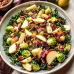 Brussels Sprout, Kale + Apple Salad with Sharp Cheddar + Bacon