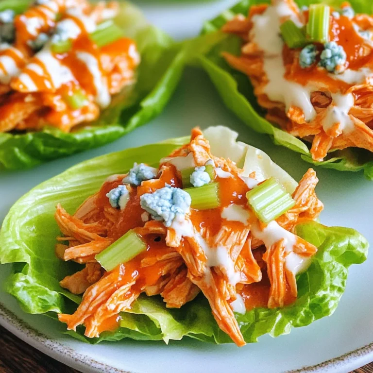 Buffalo Chicken Lettuce Wraps
