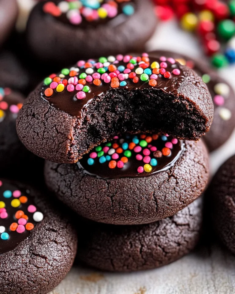 Chocolate Thumbprint Cookies
