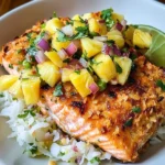 Coconut Crusted Salmon with Pineapple Salsa