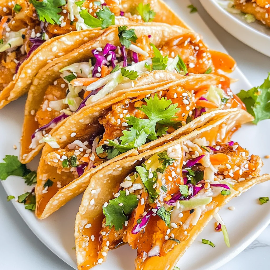 Crispy Chicken Wonton Tacos