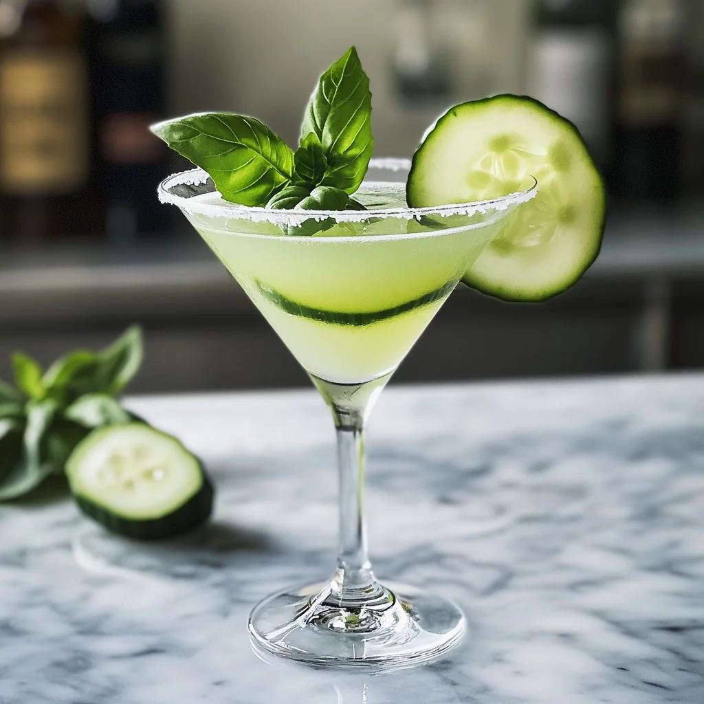 Cucumber Basil Martini