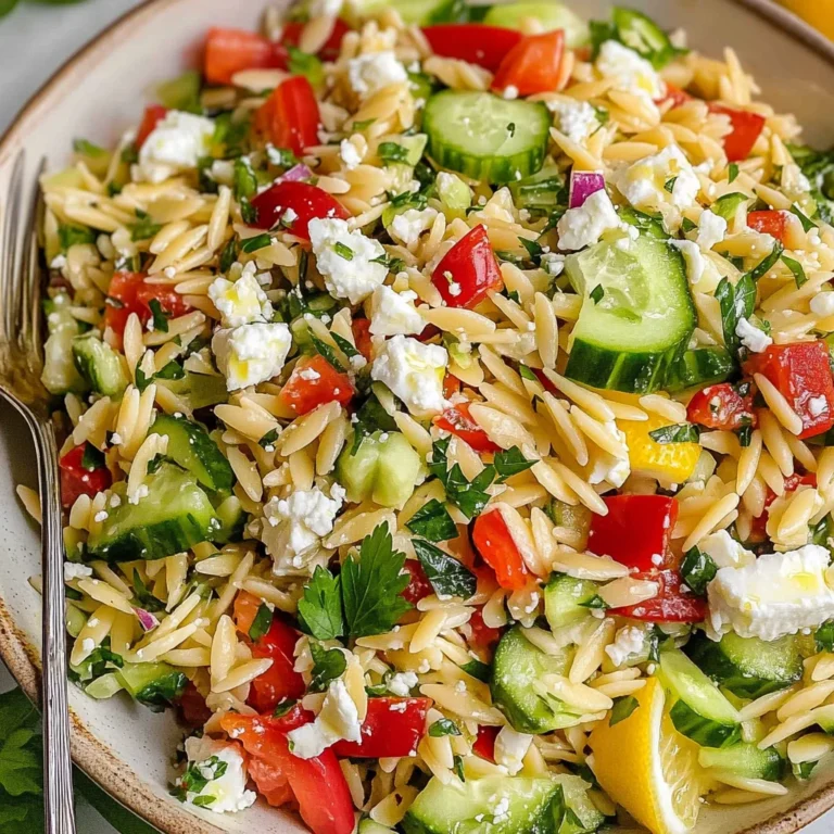 Easy Lemon Orzo Salad with Feta