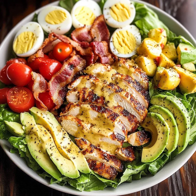 Grilled Chicken Cobb Salad with Honey Dijon {Paleo, Whole30 Option}