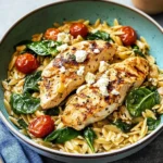 High Protein Mediterranean Chicken Orzo