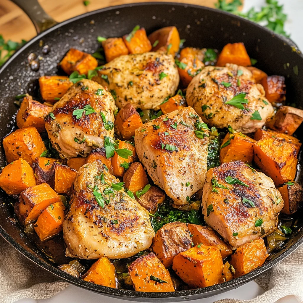 One-Pan Chicken and Sweet Potato Skillet