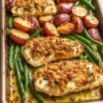 Parmesan Crusted Chicken Sheet Pan Dinner
