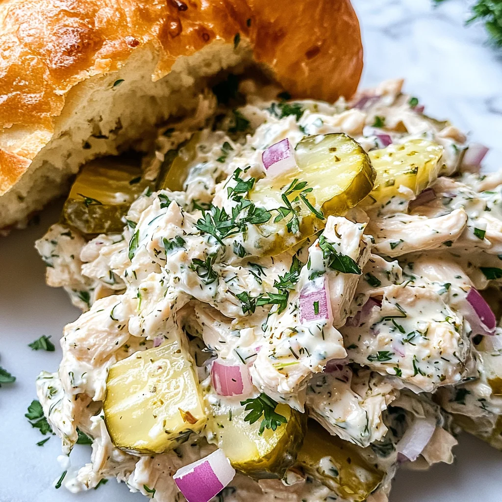 Savory Dill Pickle Chicken Salad