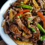 Sizzling Chinese Pepper Steak with Onions