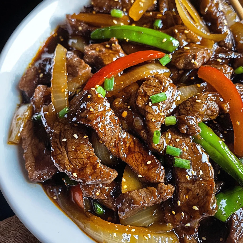 Sizzling Chinese Pepper Steak with Onions
