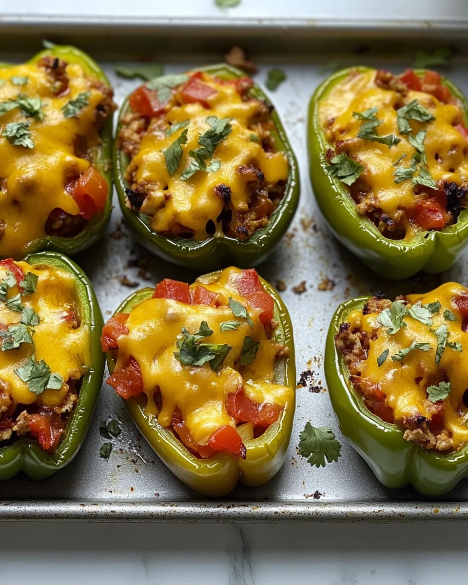 Skinny Bell Pepper Nacho Boats