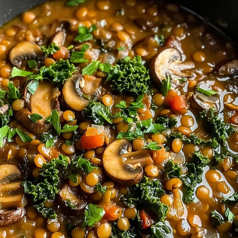 Vegan Lentil Mushroom Stew
