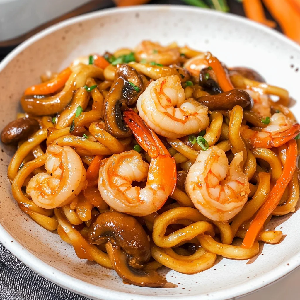 Yaki Udon with Shrimp