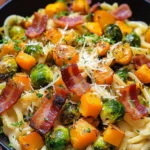 turkey Bacon Brussels Sprouts Butternut Squash Pasta