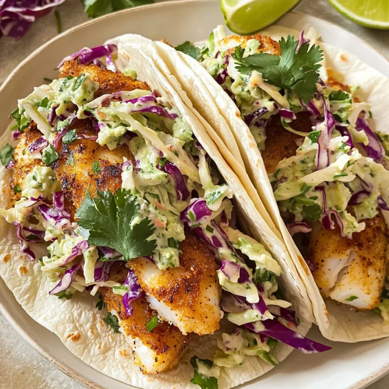 Air Fryer Fish Tacos with Cilantro Lime Slaw