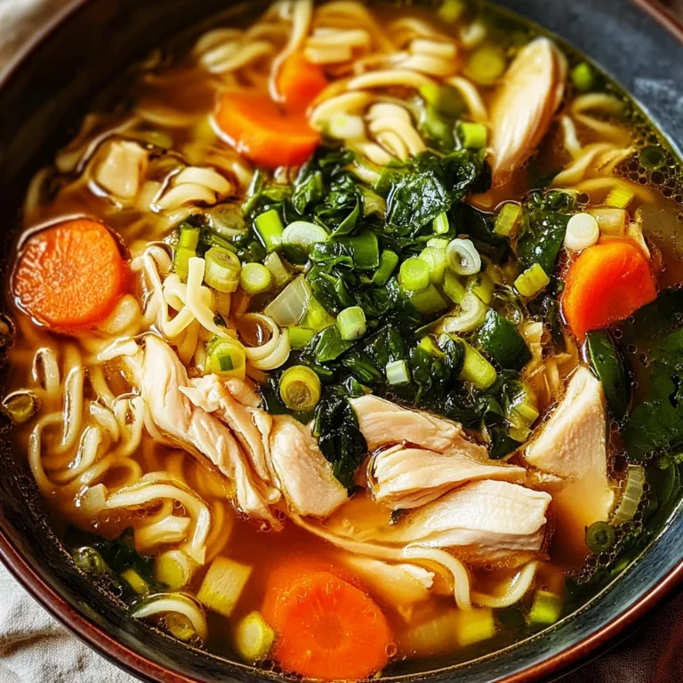 Aromatic Ginger Scallion Chicken Noodle Soup