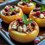 Baked Apples with Feta, Honey, and Cranberries: A Sweet and Savory Delight