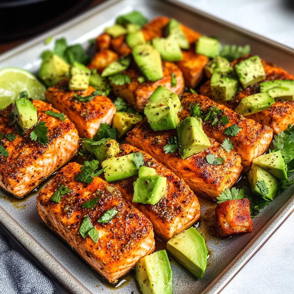 Baked Cajun Salmon with Avocado