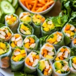 Chicken Avocado & Mango Summer Rolls