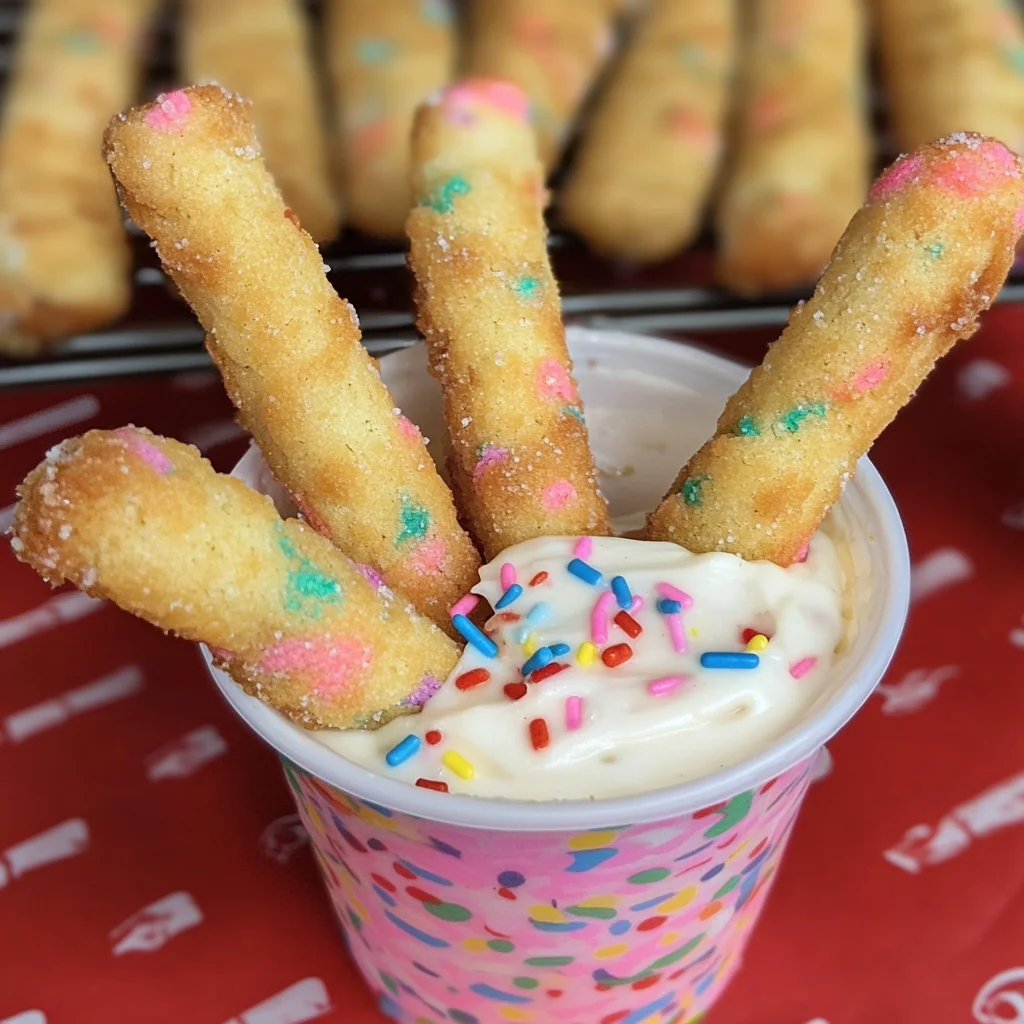 Cookie Fries with Frosting Dip