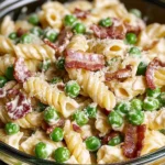 Creamy Pea and Bacon Pasta Salad