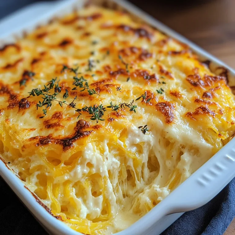 Creamy Spaghetti Squash Au Gratin