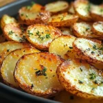 Crispy Sliced Potatoes - Easy Oven Baked Recipe