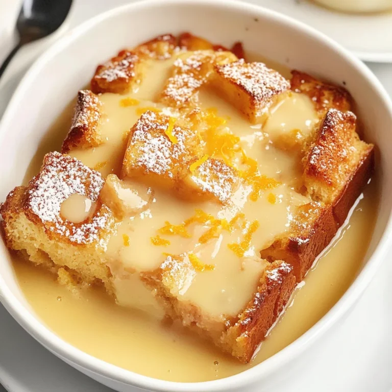 Custard Bread Pudding with Vanilla Sauce