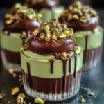 Decadent Pistachio Mousse with Rich Chocolate Ganache