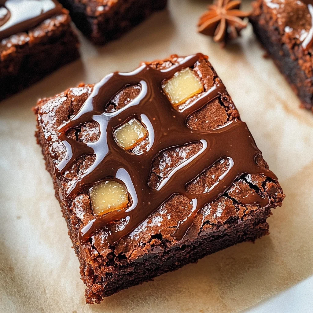 Decadent Spiced Gingerbread Brownies