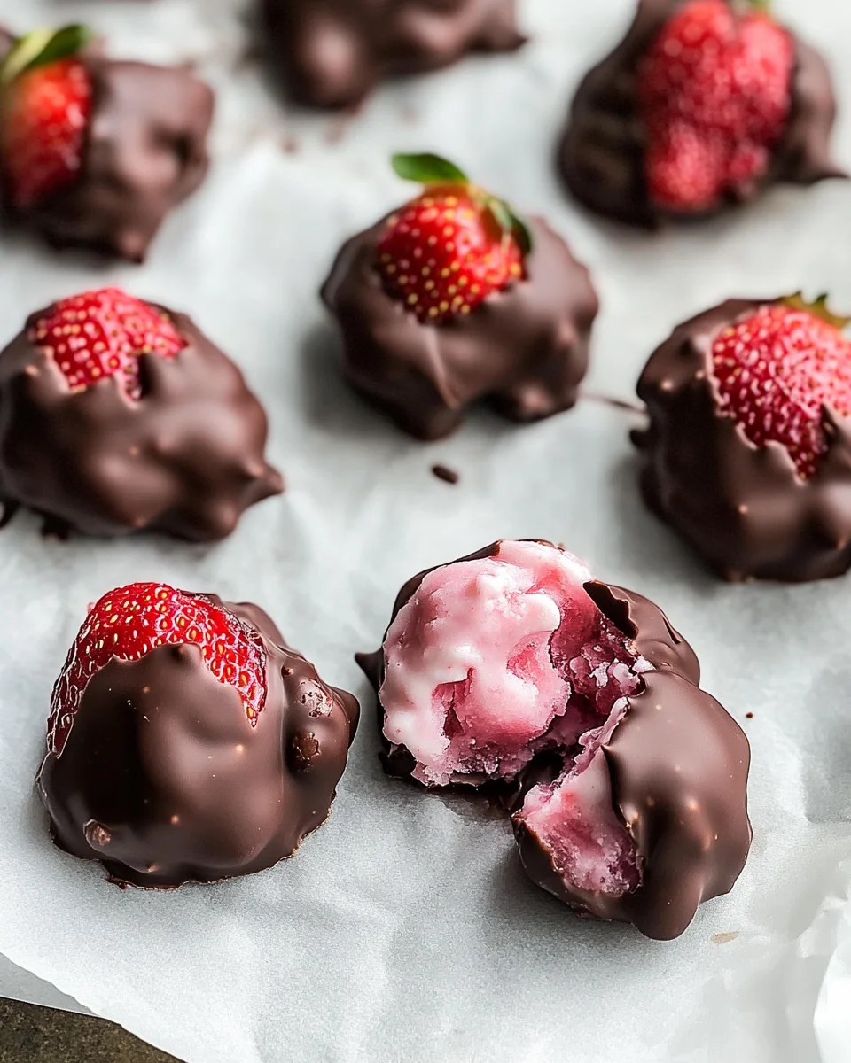 Easy Frozen Strawberry Yogurt Clusters