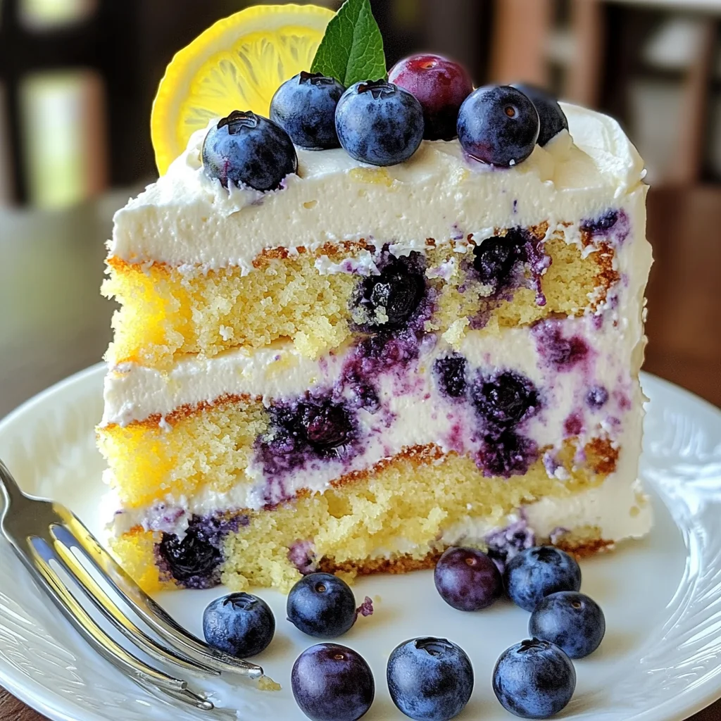 Lemon Blueberry Cheesecake Cake