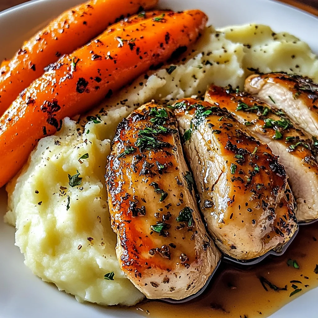 Make Garlic Herb Chicken with Mashed Potatoes and Glazed Carrots Tonight!