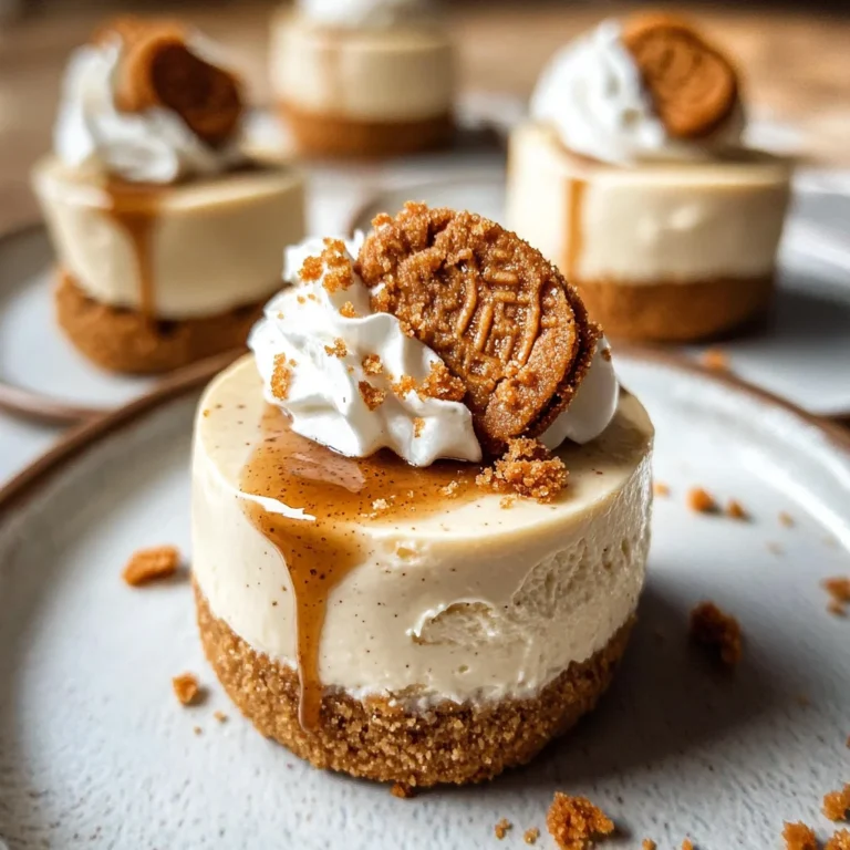 No Bake Mini Biscoff Cheesecakes