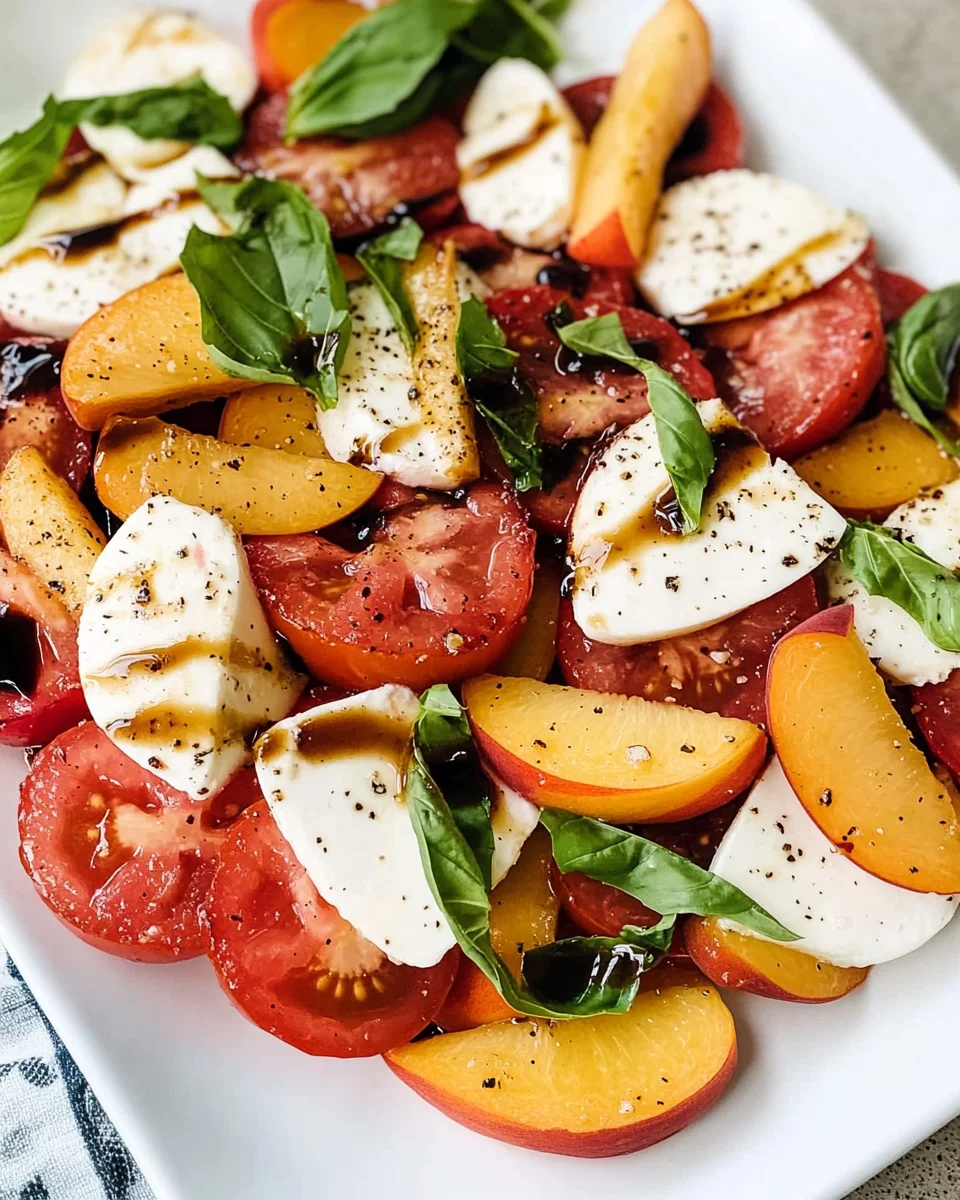 Peach Caprese