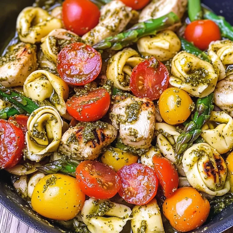 Pesto Chicken Tortellini and Veggies
