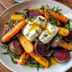 Roasted Beets and Carrots Salad with Burrata