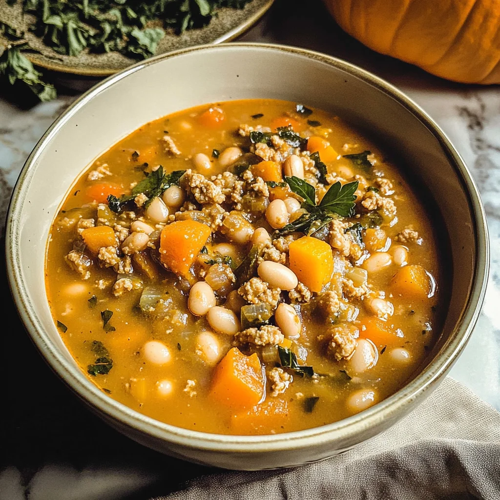 Turkey Pumpkin White Bean Chili