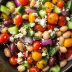 Zesty Bean Salad with Feta - Homefoodkitchen