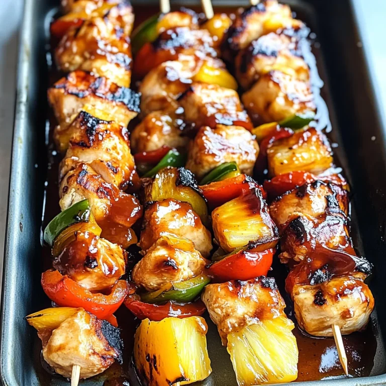 BBQ Pineapple Chicken Kabobs