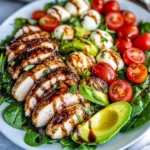 Baked Marinated Chicken Salad with Mozzarella and Balsamic Vinaigrette