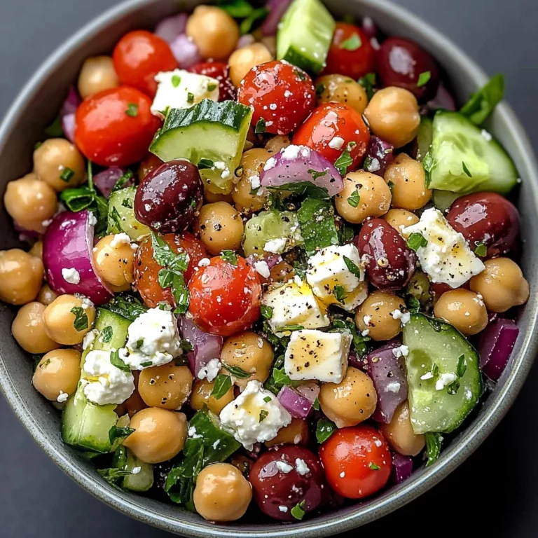 Best Mediterranean Chickpea Feta Salad Recipe