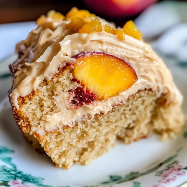 Best Peach Cake with Brown Sugar Frosting