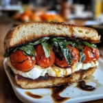 Burrata Caprese Sandwich with Cherry Tomato Confit