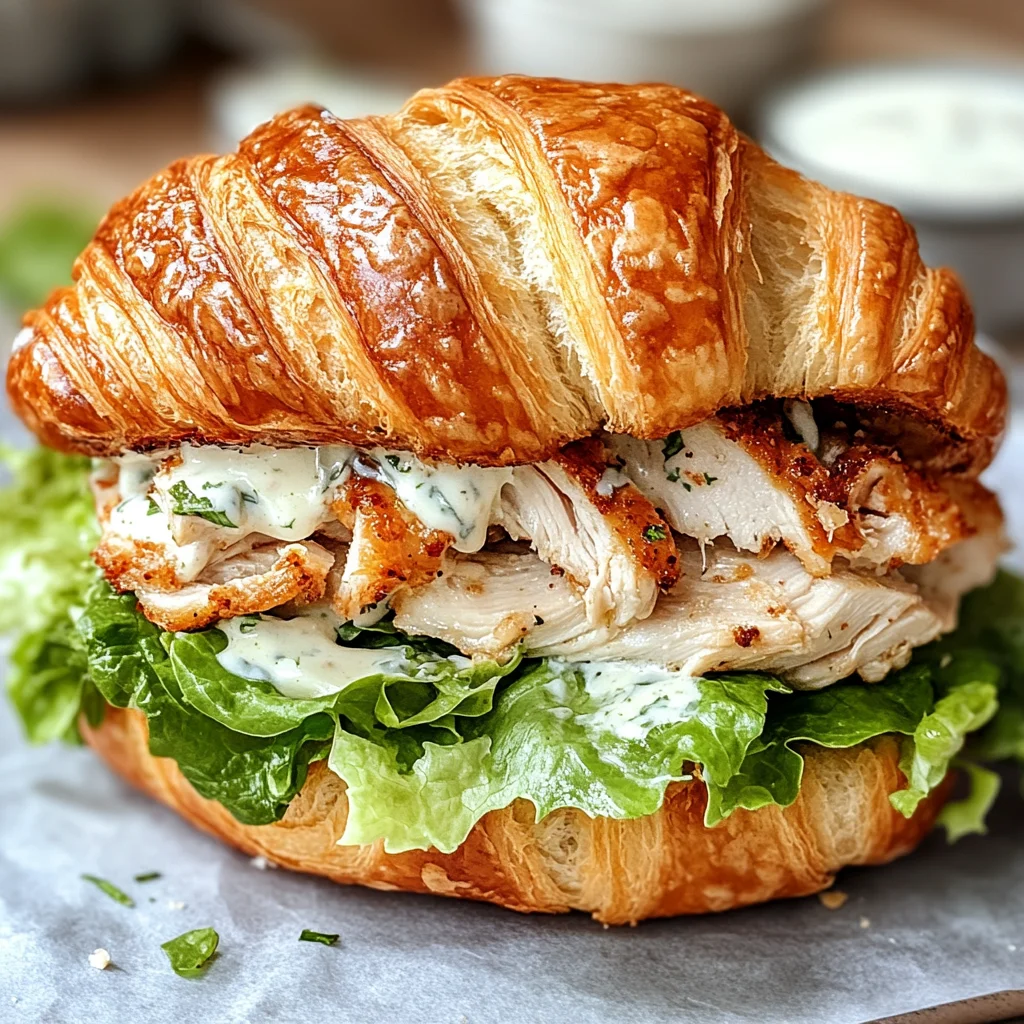 Chicken Caesar Croissant Sandwich