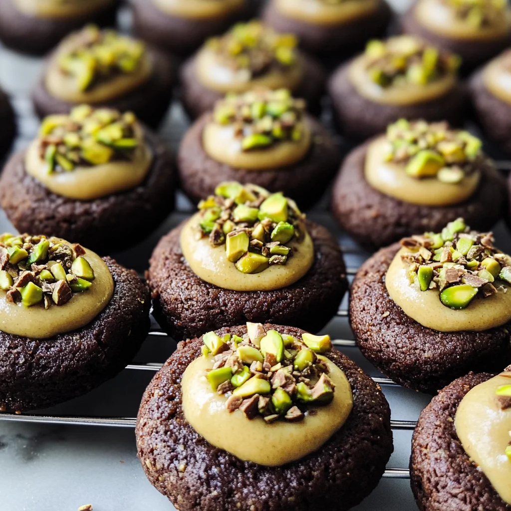Chocolate Pistachio Cream Thumbprints