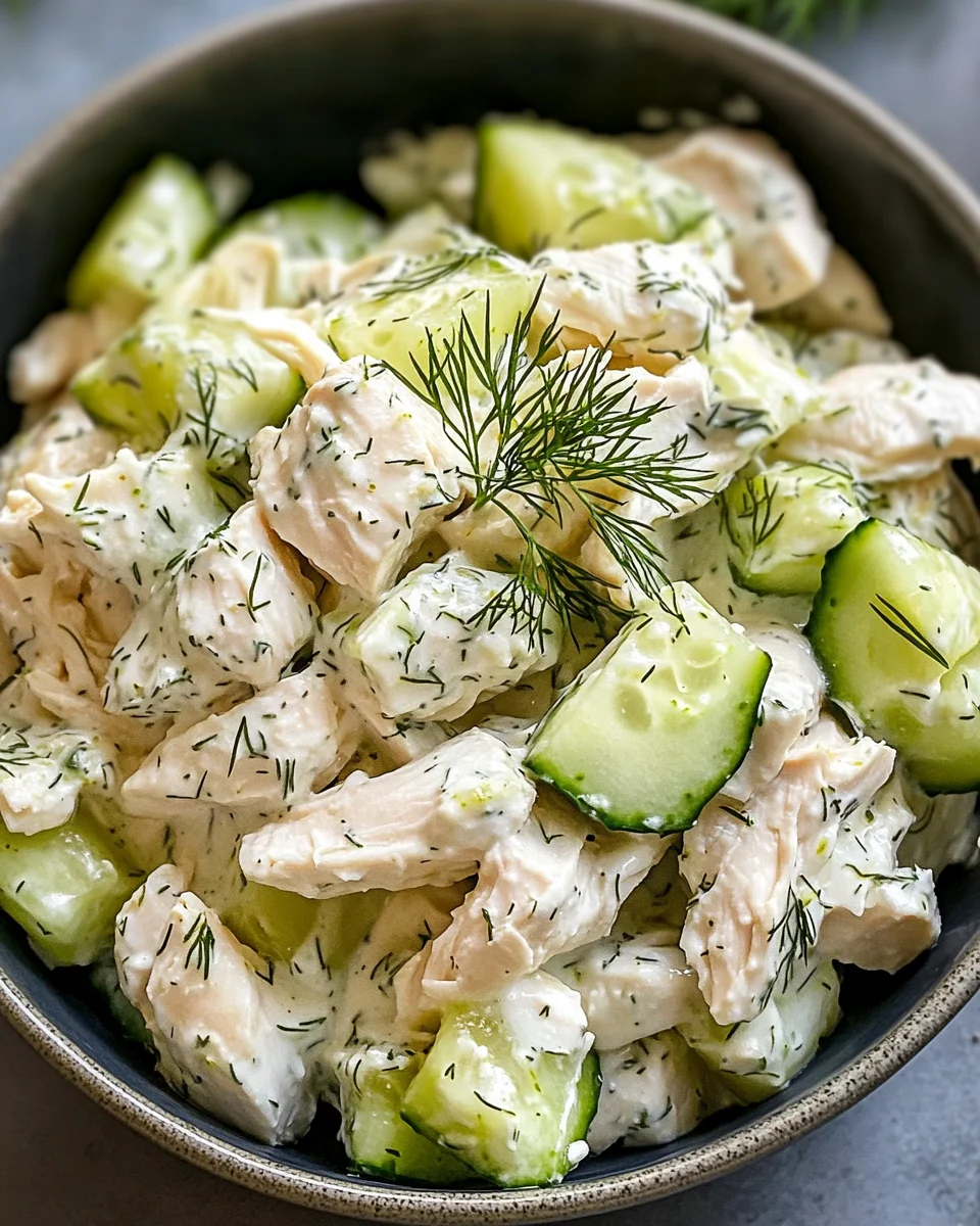 Creamy Cucumber Dill Chicken Salad