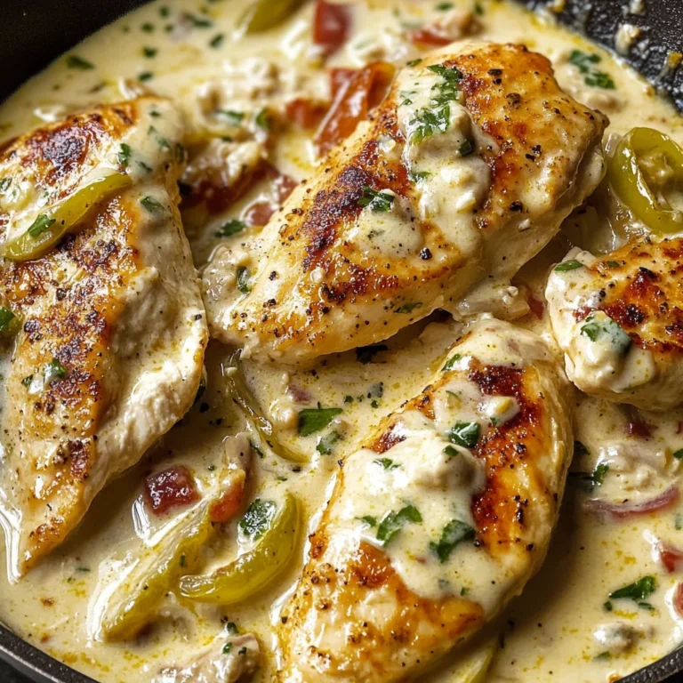 Creamy Pepperoncini Chicken Skillet Recipe - Quick & Easy